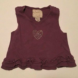 PSKETTI Girls' Rhinestone Heart Crop Top ~ Sz 4T